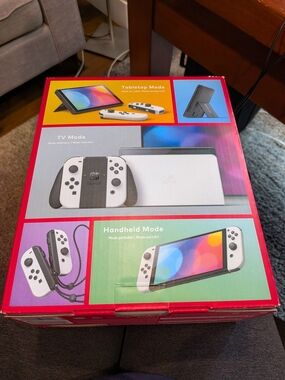 Nintendo Switch OLED White Joy‑Con Console Box Only